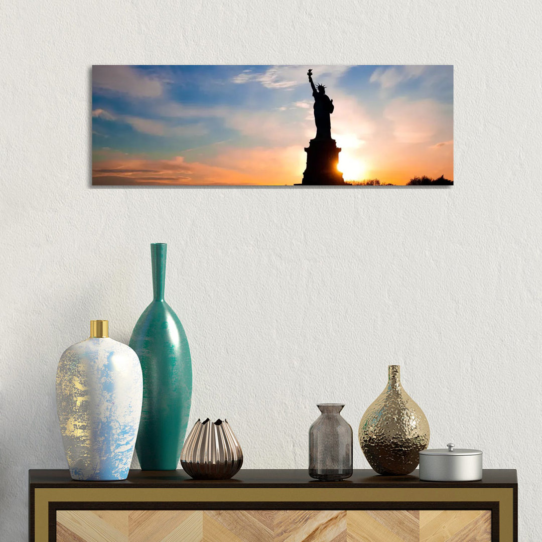 New York Skyline Cityscape - Wrapped Canvas Panoramic Print