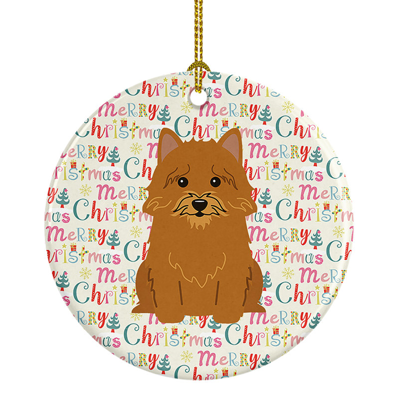 Ornement suspendu Merry Christmas Norwich Terrier