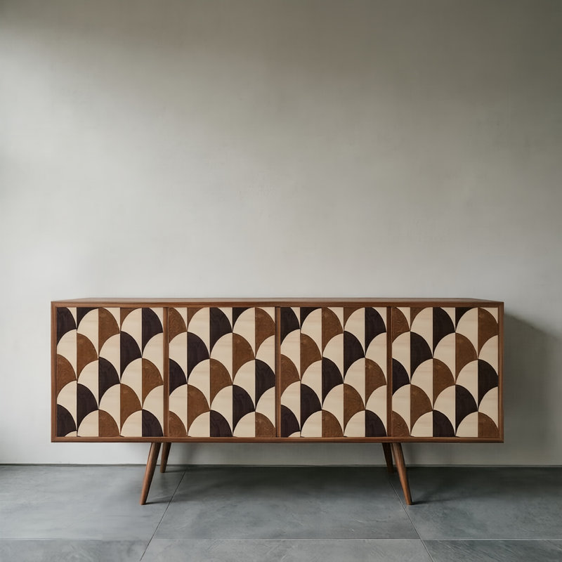 Buffet polyvalent simple et moderne, Marron foncé