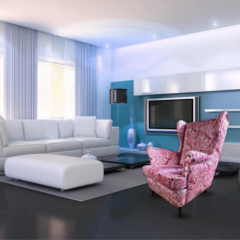 Alyah Velvet Wingback Chair