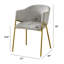 Chaises d'appoint en lin avec pieds chromés dorés-1125390181