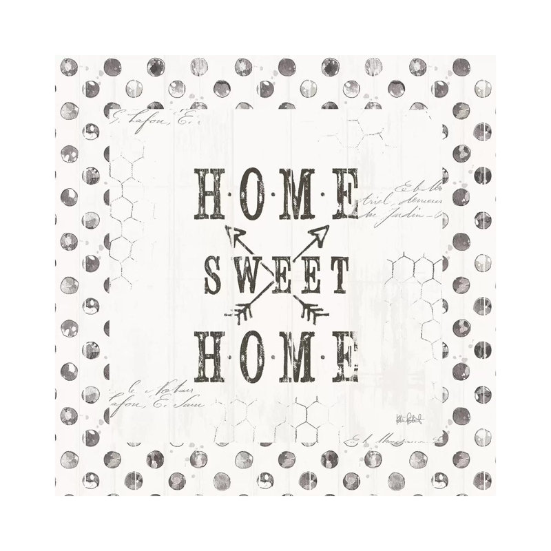Farmhouse Fresh 01A Home Sweet Home by Katie Pertiet - Print on Canvas, Wrapped Canvas, 45.72cm H x 45.72cm W x 3.81cm D