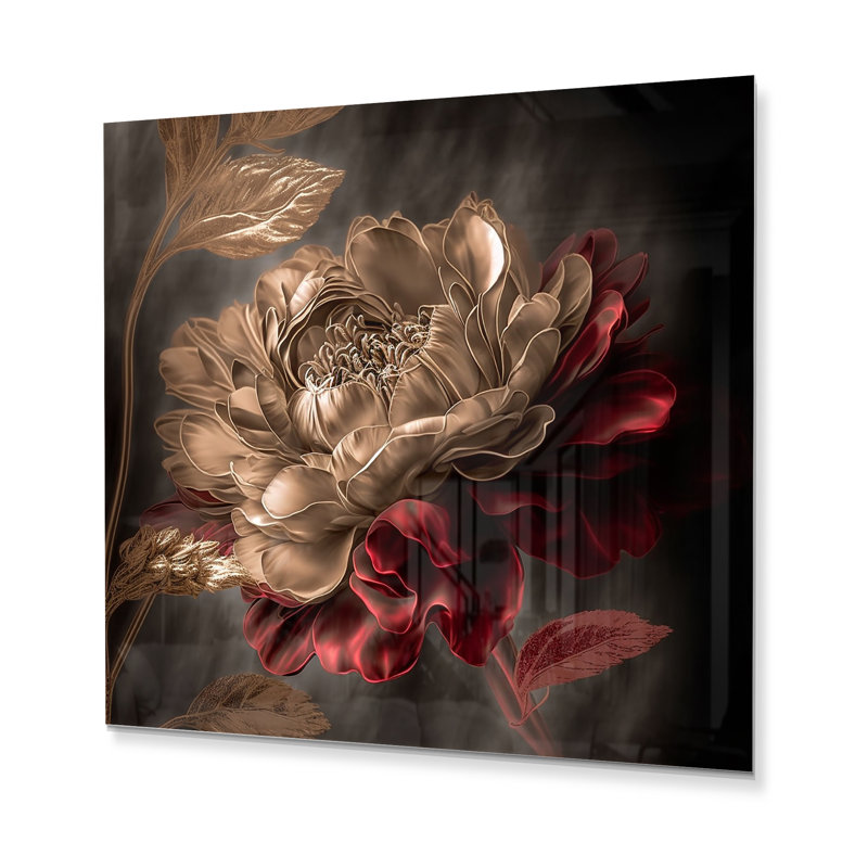 Décoration murale florale en métal G, H 16 po x l 16 po x P 1 po