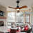 New Ceiling Fan Light with 6-Speed Remote Control Black Three-Blade Reversible Wooden Fan Blades DC Motor Ideal for Bedrooms