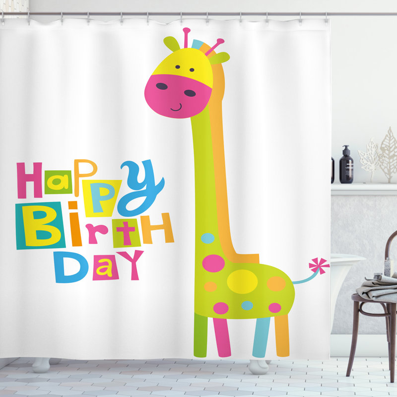 Shower Curtain with Hooks Included, 84" H x 69" W
