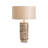 29" Ceramic Table Lamp With Gray Shade