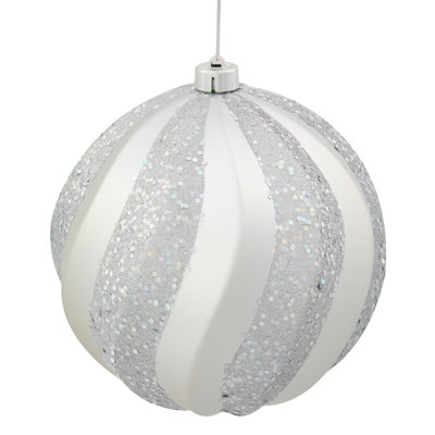 Glitter Swirl Shatterproof Christmas Ball Ornament