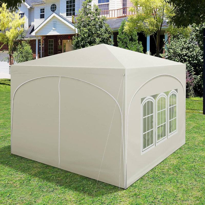Choncey 3m x 3m Metal Pop-up Gazebo, Beige