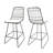 Kerby Upholstered Counter Stool with Metal Frame-1023686552