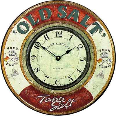 Old Salt' Nautical Wall Clock - 36cm