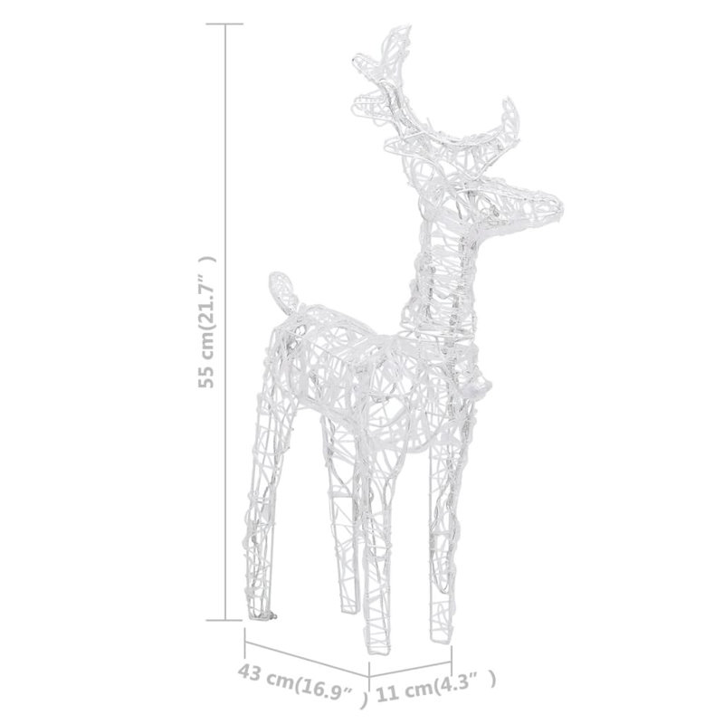 3 Piece Reindeer and Sleigh Lighted Display Set