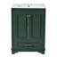 Meuble-lavabo 24 po avec lavabo en céramique, armoire de rangement autoportante moderne avec poignées argentées, portes à fermeture douce-1520220821