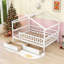Lit de maison avec tiroirs de rangement et toit Ansam-1431430506-1431430507