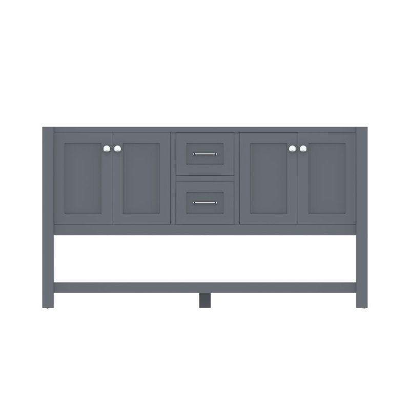 Wilmington 59 " Double Bathroom Vanity Base, Gray
