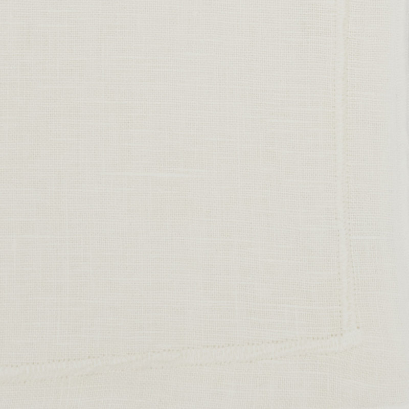 Stonewashed Overlock Edge Napkin (Set of 4), Ivory