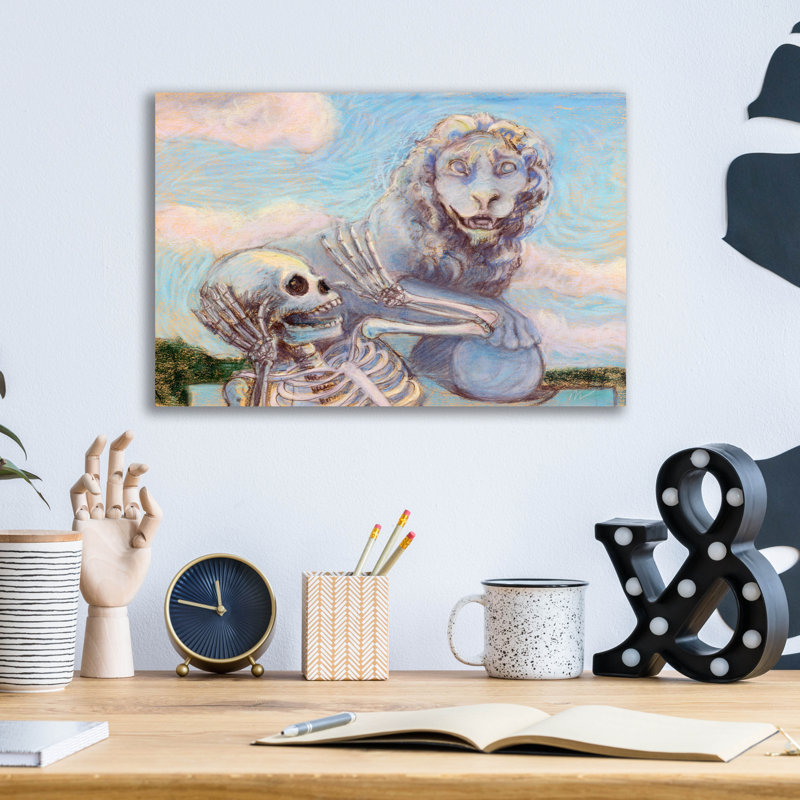 "Ahh Scary" par Marie Marfia Fine Art, H 12 po x l 16 po x P 0,13 po