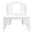 Alvy Vanity w/ Tri-Fold Mirror and Upholstered Bench Seat