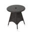 Table bistro d'extérieur moderne en résine, base en métal, 26,45 po x 26,45 po x 28,25 po, fabrication multi-espaces et fer brun
