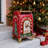 Vintage Red Metal Christmas Mailbox - North Pole Post Design Xmas Decor, Santa Letter Box, Large Holiday Decoration for Letters, Gift Cards & Mantel Display