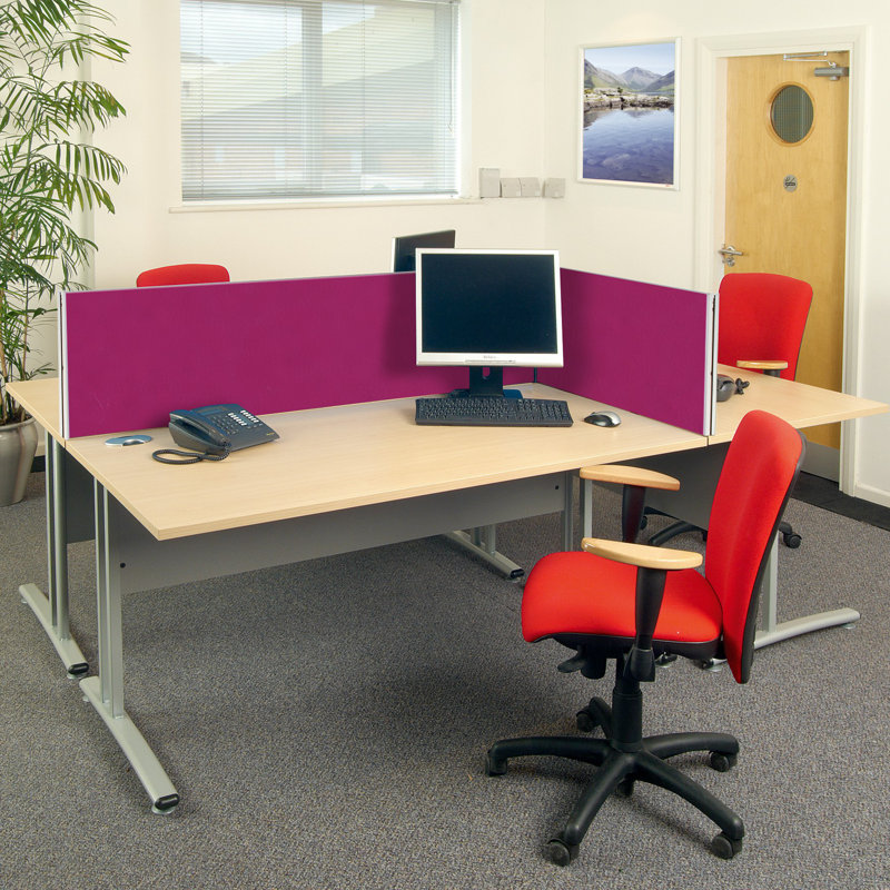 Desk Dividers, Orange, 60cm H x 120cm W x 3cm D