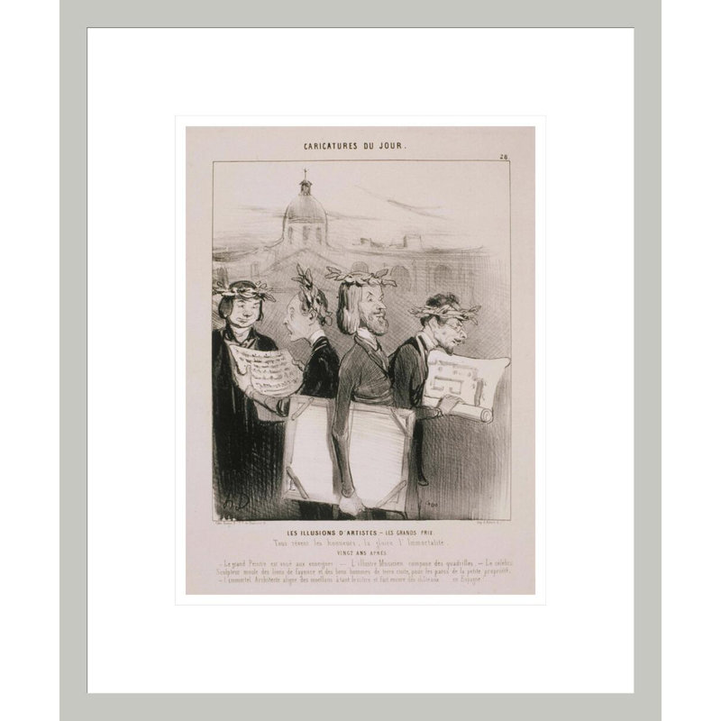 Caricatures du jour: Les Illusions D'Artistes par Honoré Daumier, H 16,47 po x l 13,75 po
