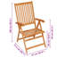  Chaises de patio 4 pièces avec coussins en bois de teck massif