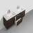 Leffler 84" Wall-Mounted Double Bathroom Vanity Set-31246676