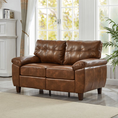 59 Inch Loveseat Sofa with Storage and Big Armrests for Living Room Comfort