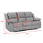 Aesir 3 Seater Faux Leather Reclining Sofa-1837328456-1837328471
