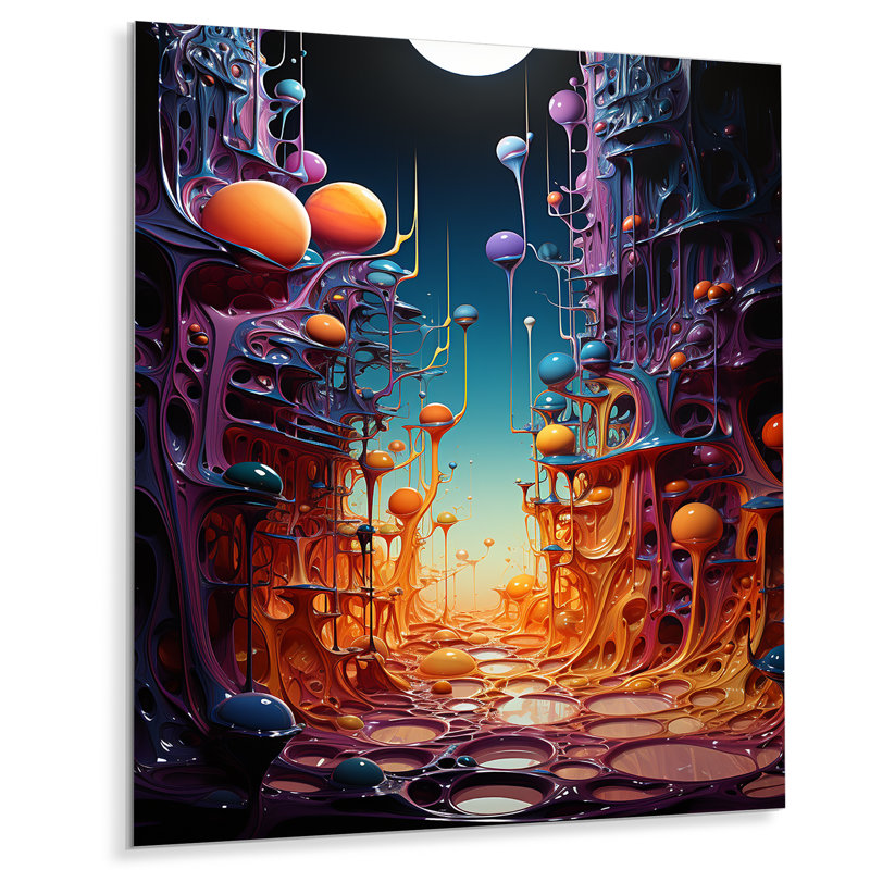 - Collages abstraits, impression murale en métal, H 20 po x l 12 po x P 1 po