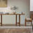 Solid wood tan dining table-1434667372