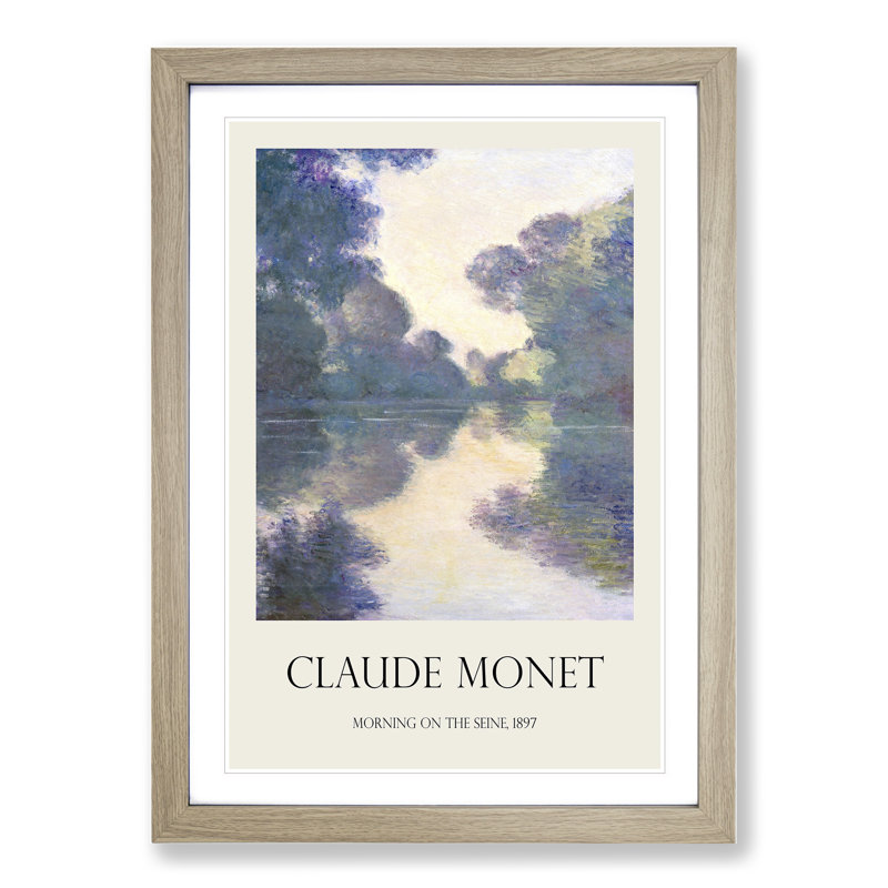 Morning on the Seine by Claude Monet - Picture Frame Painting, 65cm H x 48cm W x 2cm D