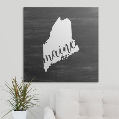 « home state typographie maine », impression sur cercle intérieur
