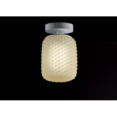 Domino Glass Semi Flush Mount