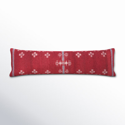Ise Embroidered Wool Blend Throw Pillow