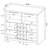 White Engineered Wood Freestanding Home Bar