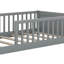 Newton Floor Platform Bed With Built-In Book Storage Rack-210632051