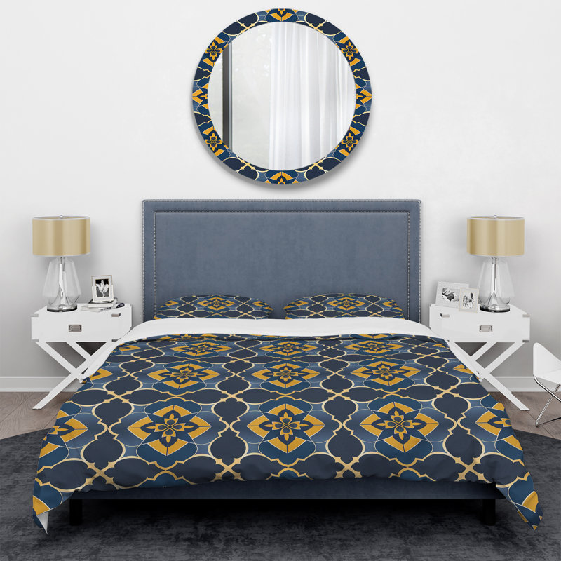 Ensemble de housse de couette Modern, Housse de couette simple et deux taies décorative