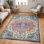 Traditional Rug, Bordered Floral Easy to Clean Rug For Living Room, Dining Room, Bedroom-236773600