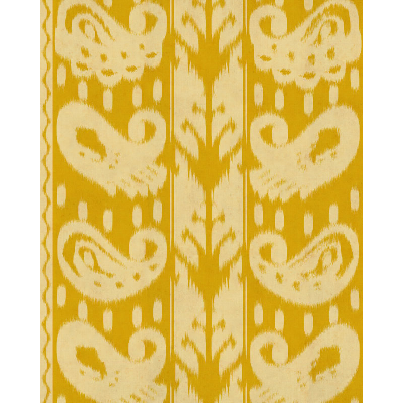 ERZSEBET Graphite Wallpaper, Yellow/Taupe