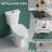 19" ADA Height Elongated Two Piece Tall Toilet for Seniors, 1.1/1.6 GPF Tornado Dual Flush, MAP 1000g, White-114137562
