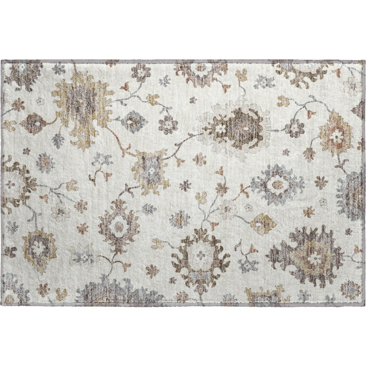 Premium Machine Washable Prisco Ivory Rug