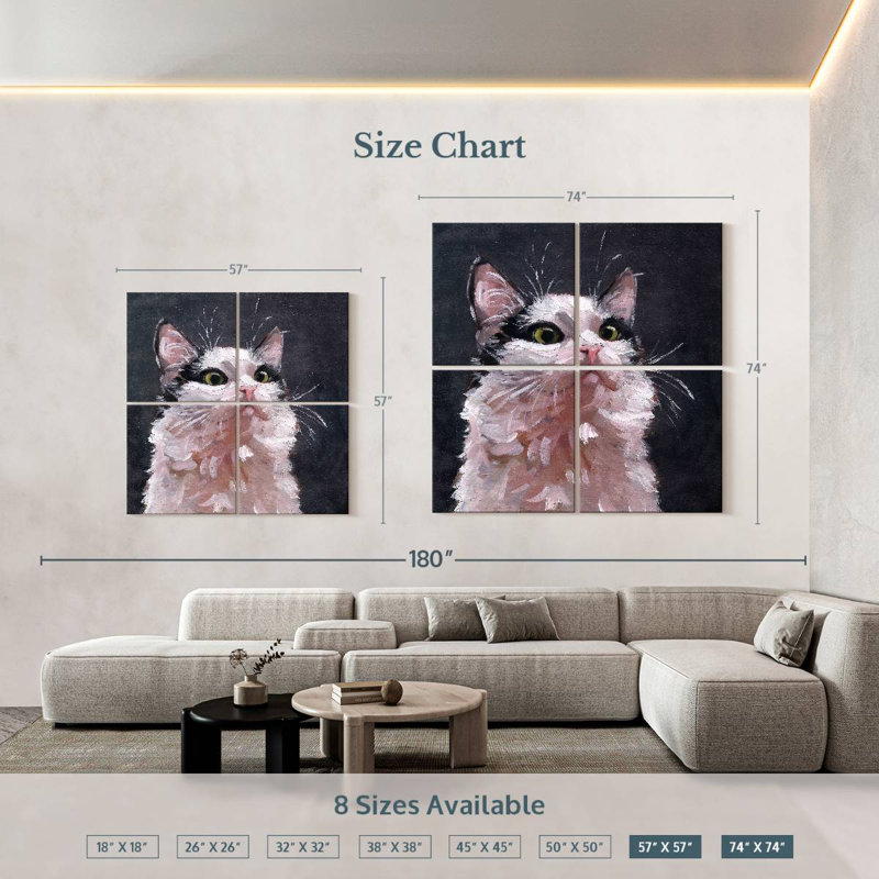 Brampt Kitty, 57" H x 57" W