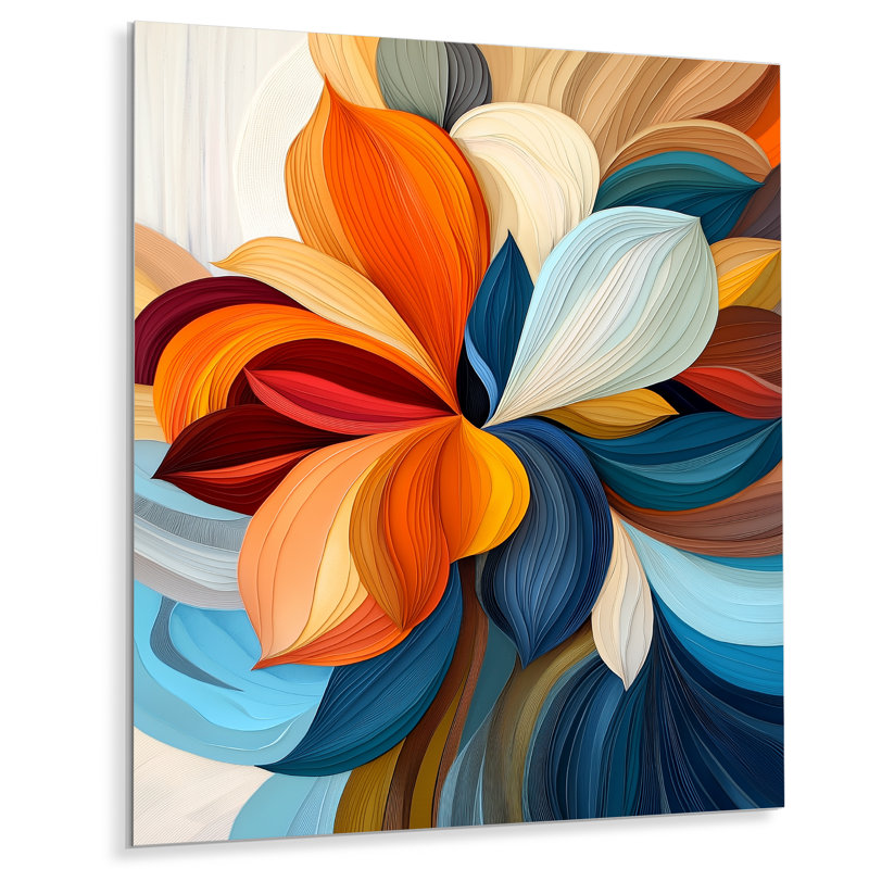 «Mild Century Enchanted Bloom Flowers II», art mural abstrait en métal, fleurs, H 32 po x l 16 po x P 0,84 po