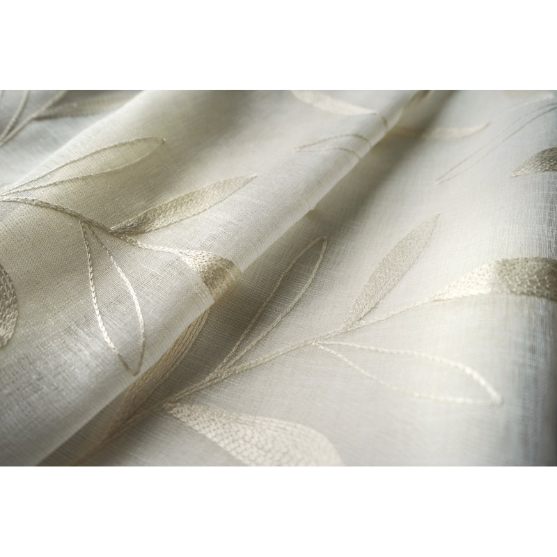 Levron Voile Semi Sheer Curtain Single Panel, 54cm Width x 54cm Drop