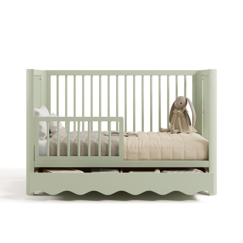 Casablanca 5-In-1 Convertible Crib With Mattress, Sage