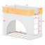 Lit superposé avec éclairage DEL modulaire et silhouette semi-circulaire pour chambres d'enfants modernes-499202386-499202396