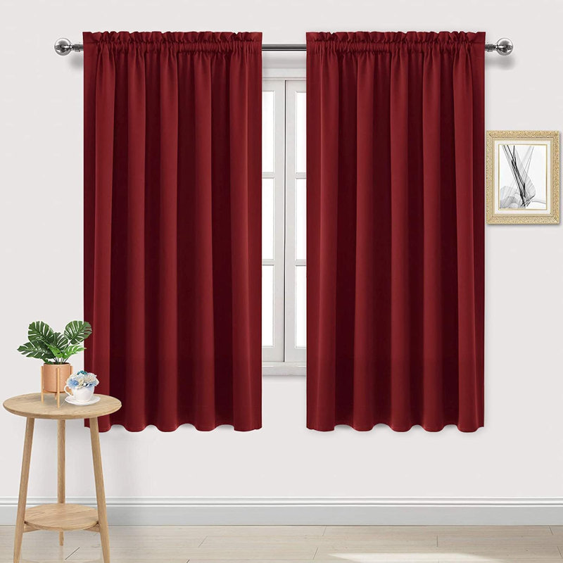 2 Panels Blackout Curtains – Thermal Insulated, Energy Saving & Noise Reducing Bedroom and Living Room Curtains, Set of 2 Rod Pocket Curtain Panels