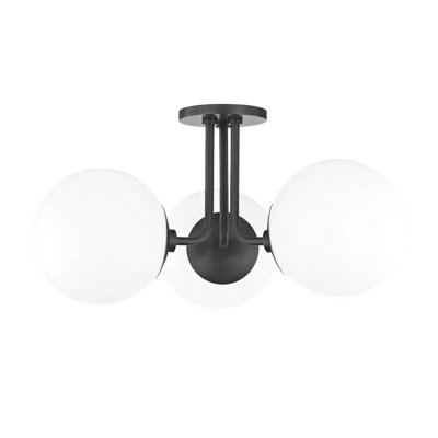 Luna Glass Semi Flush Mount