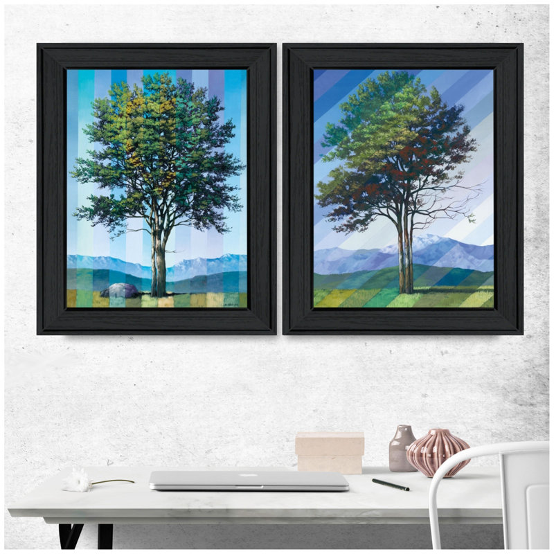 "Catching Light As Time Passes" 2-Piece Vignette By Tim Gagnon, Black Frame